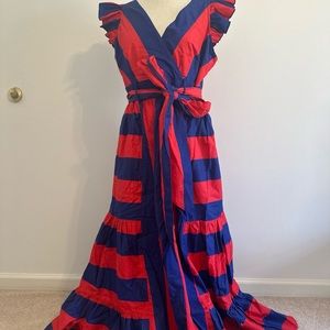 Brand new red and blue crown and ivy boho dress